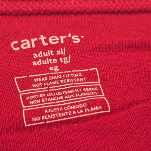 Carters Holiday pajamas set for adults XL and XS - Picture 3 of 5